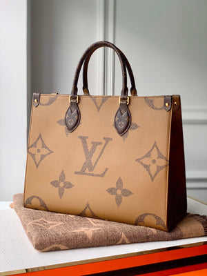LV M45321 Louis Vuitton Onthego MM Bag M45320 Monogram and Monogram Reverse - Default Title - View 2