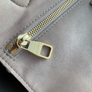 LV M45686 Louis Vuitton Neverfull MM Tote Bag Monogram Empreinte Leather Pink Cream - Default Title - View 7