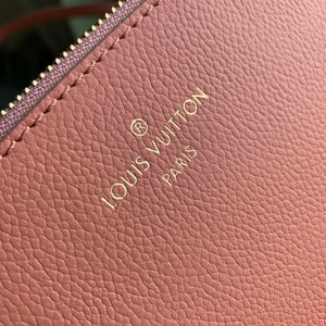 LV M45686 Louis Vuitton Neverfull MM Tote Bag Monogram Empreinte Leather Pink Cream - Default Title - View 8