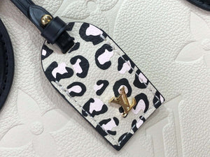 LV M58525 Louis Vuitton Neverfull MM Monogram Empreinte Leather Bag M45856 Creme - Default Title - View 6