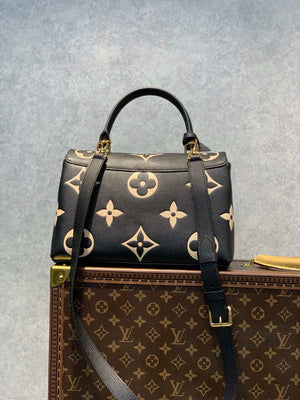 LV M45978 Louis Vuitton Madeleine MM Bicolor Monogram Empreinte Leather Black - Default Title - View 2