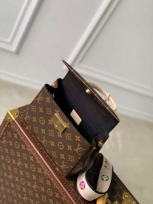 LV M46055 Louis Vuitton Cluny Mini Handbag Black Shoulder Strap - Default Title - View 8