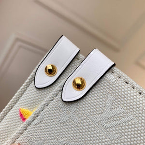 LV M46076 Louis Vuitton Onthego GM Tote Bag White leather - Default Title - View 6
