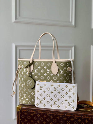 LV M46102 Louis Vuitton Neverfull MM Tote Bag M46103 - Default Title - View 1