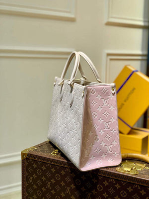 LV M46128 Louis Vuitton Onthego MM Bag M46060 Pink - Default Title - View 3