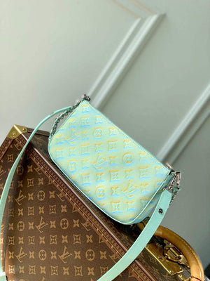 LV M46180 Louis Vuitton Multi Pochette Accessoires Vert d'eau Green - Default Title - View 2