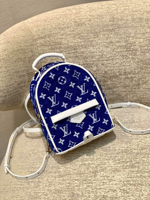 LV M46207 Louis Vuitton palm springs mini Bag Blue - Default Title - View 1