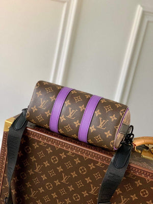 LV M46249 Louis Vuitton Keepall Bandouliere 25 Bag Purple - Default Title - View 4