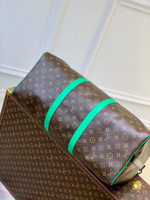 LV M46259 Louis Vuitton Keepall Bandouliere 50 Bag Minty Green - Default Title - View 4