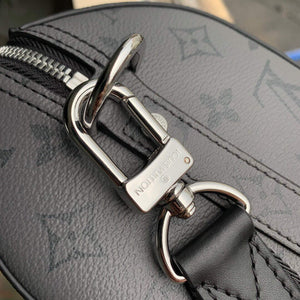 LV M46271 Louis Vuitton Keepall Bandouliere 25 Bag Black - Default Title - View 7