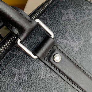 LV M46271 Louis Vuitton Keepall Bandouliere 25 Bag Black - Default Title - View 8