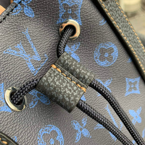 LV M46338 Louis Vuitton Christopher MM Backpack Blue - Default Title - View 7