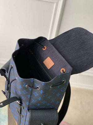 LV M46338 Louis Vuitton Christopher MM Backpack Blue - Default Title - View 8