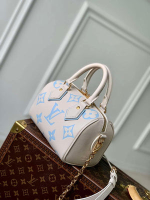 LV M46397 Louis Vuitton Speedy Bandouliere 20 Handbag Blue - Default Title - View 2