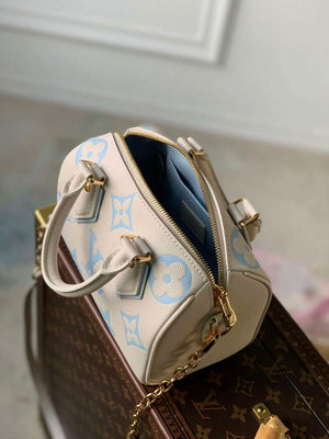 LV M46397 Louis Vuitton Speedy Bandouliere 20 Handbag Blue - Default Title - View 8