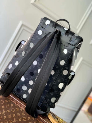 LV M46403 Louis Vuitton LV x YK Christopher MM Backpack Monogram eclipse Black and Silver - Default Title - View 2