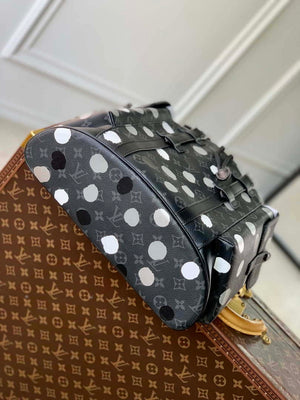 LV M46403 Louis Vuitton LV x YK Christopher MM Backpack Monogram eclipse Black and Silver - Default Title - View 4