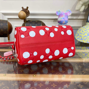 LV M46411 Louis Vuitton LV x YK Speedy Bandouliere 20 Bag Red - Default Title - View 4
