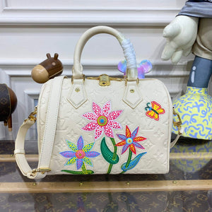LV M46415 Louis Vuitton LV x YK Speedy Bandouliere 25 Bag White - Default Title - View 1
