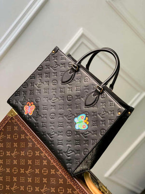 LV M46416 Louis Vuitton LV x YK OnTheGo MM Bag Black - Default Title - View 3