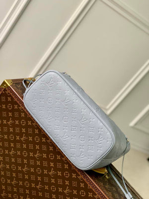 LV M46482 Louis Vuitton Neverfull MM Bag M45685 Monogram Empreinte Leather Blue - Default Title - View 4