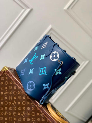 LV M46514 Louis Vuitton Neverfull MM Bag Gradient Blue - Default Title - View 3