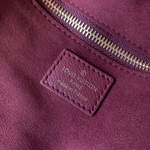 LV M46599 Louis Vuitton Neverfull MM Bag M45685 Monogram Empreinte Leather Wine Red - Default Title - View 9