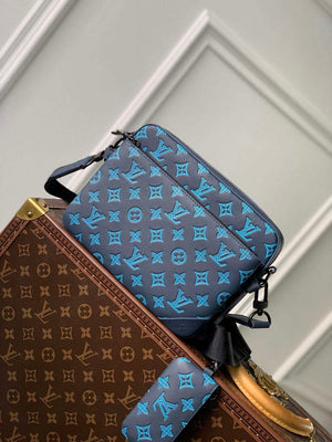 LV M46604 Louis Vuitton Trio Messenger Navy River Blue - Default Title - View 1