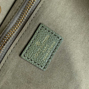 LV M46649 Louis Vuitton Neverfull MM Tote Bag Monogram Empreinte Leather Kaki Cream - Default Title - View 6