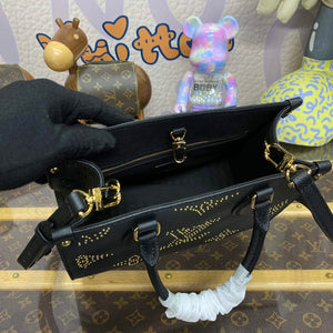LV M46733 Louis Vuitton OnTheGo PM Handbag Black - Default Title - View 9