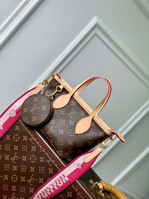 LV M46786 Louis Vuitton M46705 Neverfull BB Handbag Rose Peony - Default Title - View 1