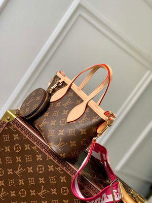 LV M46786 Louis Vuitton M46705 Neverfull BB Handbag Rose Peony - Default Title - View 3