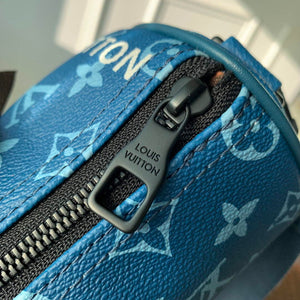 LV M46803 Louis Vuitton Keepall Bandouliere 25 City Bag Atlantic Blue - Default Title - View 5