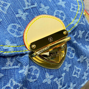 LV M46829 Louis Vuitton Sunset Monogram Denim Handbag Blue - Default Title - View 5