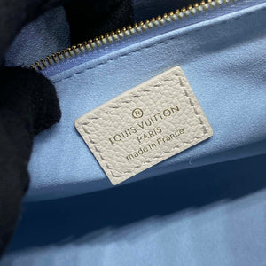 LV M46833 Louis Vuitton OnTheGo PM Bicolor Monogram Empreinte Leather Latte Blue - Default Title - View 8
