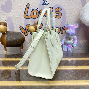 LV M46833 Louis Vuitton OnTheGo PM Bicolor Monogram Empreinte Leather Latte Green - Default Title - View 3