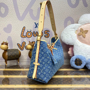LV M46855 Louis Vuitton CarryAll MM Bag Monogram Denim - Default Title - View 3