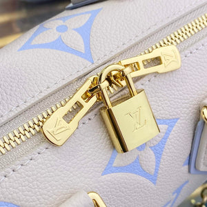 LV M46883 Louis Vuitton Speedy Bandouliere 20 Handbag Latte/Candy Blue - Default Title - View 6