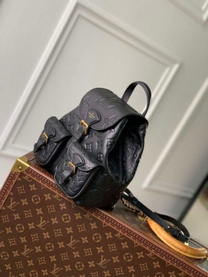 LV M47072 Louis Vuitton Playful Backup Backpack Bag Black - Default Title - View 2