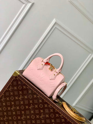 LV M47136 Louis Vuitton Speedy Bandouliere 20 Handbag Opal Pink - Default Title - View 3