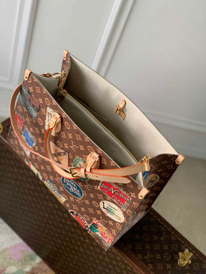 LV M47147 Louis Vuitton OnTheGo Voyage Tote Bag Monogram Canvas - Default Title - View 9