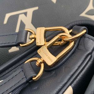 LV M47161 Louis Vuitton Diane Monogram Empreinte Leather Black with Camel - Default Title - View 5