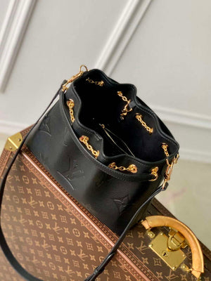 LV M47209 Louis Vuitton LV Bundle Bag Monogram Empreinte Leather Black - Default Title - View 9