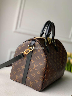 LV M48284 Louis Vuitton Speedy Bandouliere 30 Bag Monogram Canvas M41112 Black - Voguebags