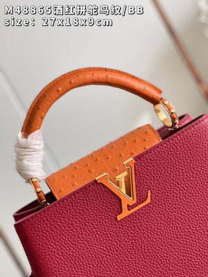 LV M48865 Louis Vuitton Capucines BB Bag Stitched ostrich leather - Default Title - View 3