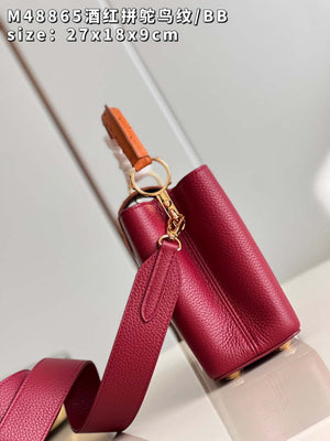 LV M48865 Louis Vuitton Capucines BB Bag Stitched ostrich leather - Default Title - View 4
