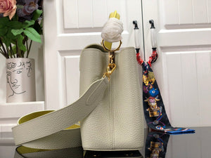 LV M48865 Louis Vuitton Capucines Mini BB Handbag M59468 Snow White and Cedrat - Default Title - View 2
