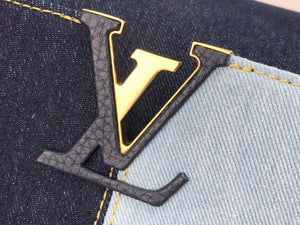LV M48865 Louis Vuitton Capucines MM Handbag Blue - Default Title - View 4