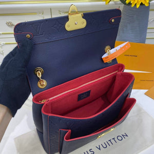 LV M52271 Louis Vuitton Vavin PM Shoulder Bag Navy Blue and Red - Default Title - View 12