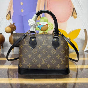 LV M53152 Louis Vuitton Alma BB Monogram N41221 Bag with Black - Default Title - View 3